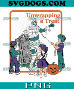 Mummy Halloween PNG, Kids with a Mummy Funny Halloween PNG