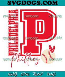 Philadelphia Baseball Heart SVG, Baseball SVG, Philadelphia SVG PNG EPS DXF