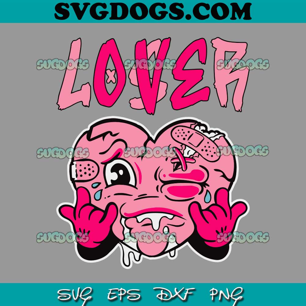 Pink Loser Lover SVG PNG, Pink Drip Heart Matching Outfit SVG, Trending SVG PNG EPS DXF