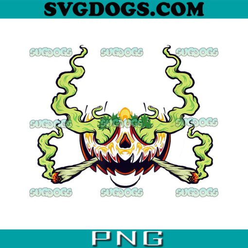 Pumpkin Face Smoking Weed Cannabis PNG, Funny Halloween Marijuana PNG, Smoking PNG