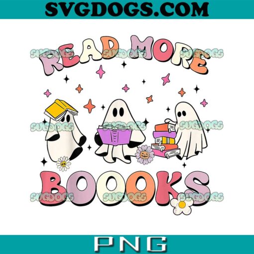 Read More Books Ghost Boo Ghoul PNG, Funny Halloween PNG, Ghost School PNG