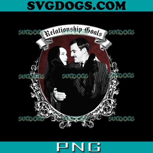 Relationship Goals Gomez And Morticia Goth Halloween PNG, Morticia Gomez PNG, The Addams Family PNG