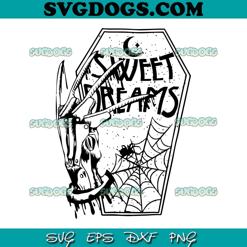 Sweet Dreams Freddy Halloween SVG PNG, Nightmare SVG, Freddy SVG PNG EPS DXF