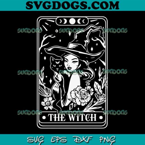 The Witch Tarot SVG PNG, The Witch SVG PNG, Halloween SVG PNG EPS DXF