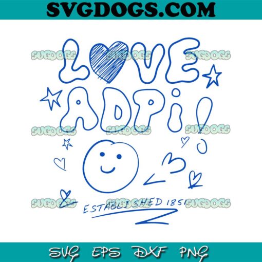 Love Adpi SVG PNG, Alpha Delta Pi Adpi Sorority SVG, Alpha Delta Pi SVG PNG EPS DXF