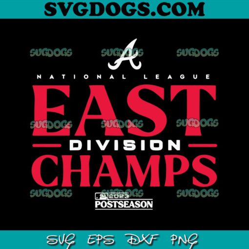 Atlanta Braves 2023 National League East Division Champs SVG, MLB Sport SVG PNG EPS DXF