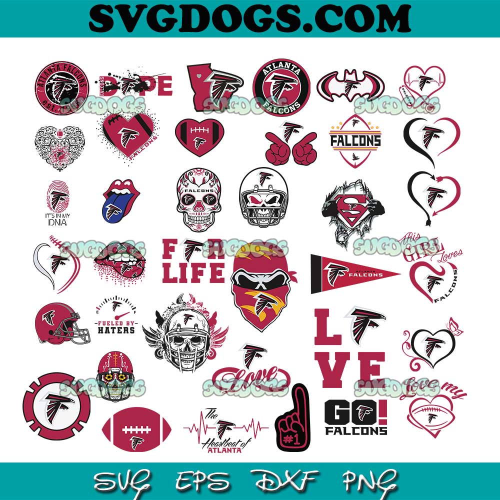 Atlanta Falcons Bundle SVG PNG, Atlanta Falcons Logo SVG, Atlanta Falcons Football Team SVG PNG EPS DXF