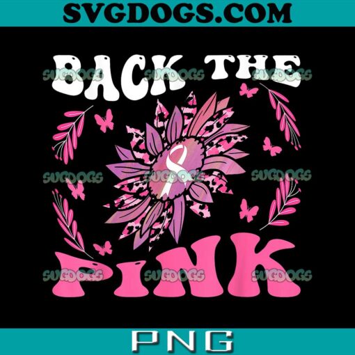 Back The Pink Ribbon PNG, Breast Cancer Awareness PNG, Flower Breast Cancer PNG