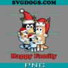 Bluey Merry Christmas Family PNG, Cute Bluey Family Merry Xmas PNG, Bluey Family Christmas PNG