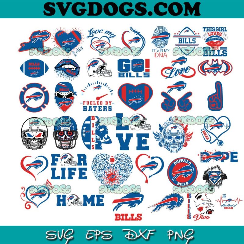 Buffalo Bills Bundle SVG PNG, Buffalo Bills Logo SVG Bundle