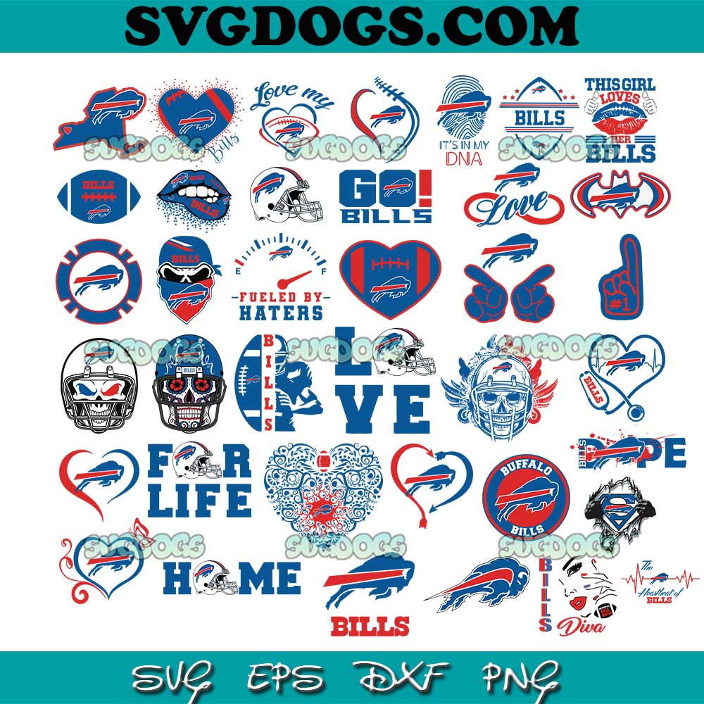 Buffalo Bills Bundle SVG PNG, Buffalo Bills Logo SVG Bundle, NFL Bills SVG PNG EPS DXF