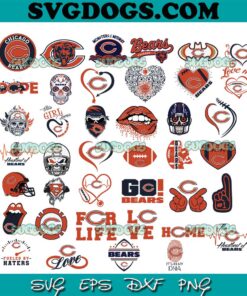 Chicago Bears Bundle SVG PNG, Chicago Bears Logo SVG, Chicago Bears Football SVG PNG EPS DXF