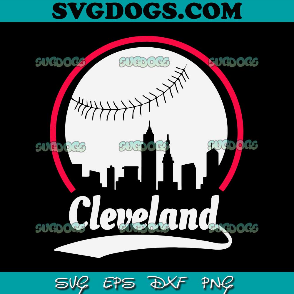 Cleveland Skyline Baseball SVG, Cleveland Sport SVG PNG EPS DXF