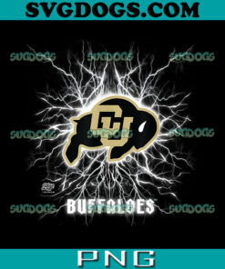 Colorado Buffaloes 90’s Lightning Officially Licensed PNG, Colorado Buffaloes PNG