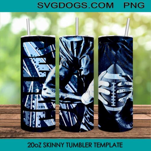 Colts 20oz Skinny Tumbler Wrap PNG, Indianapolis Colts Tumbler Template PNG File Digital Download