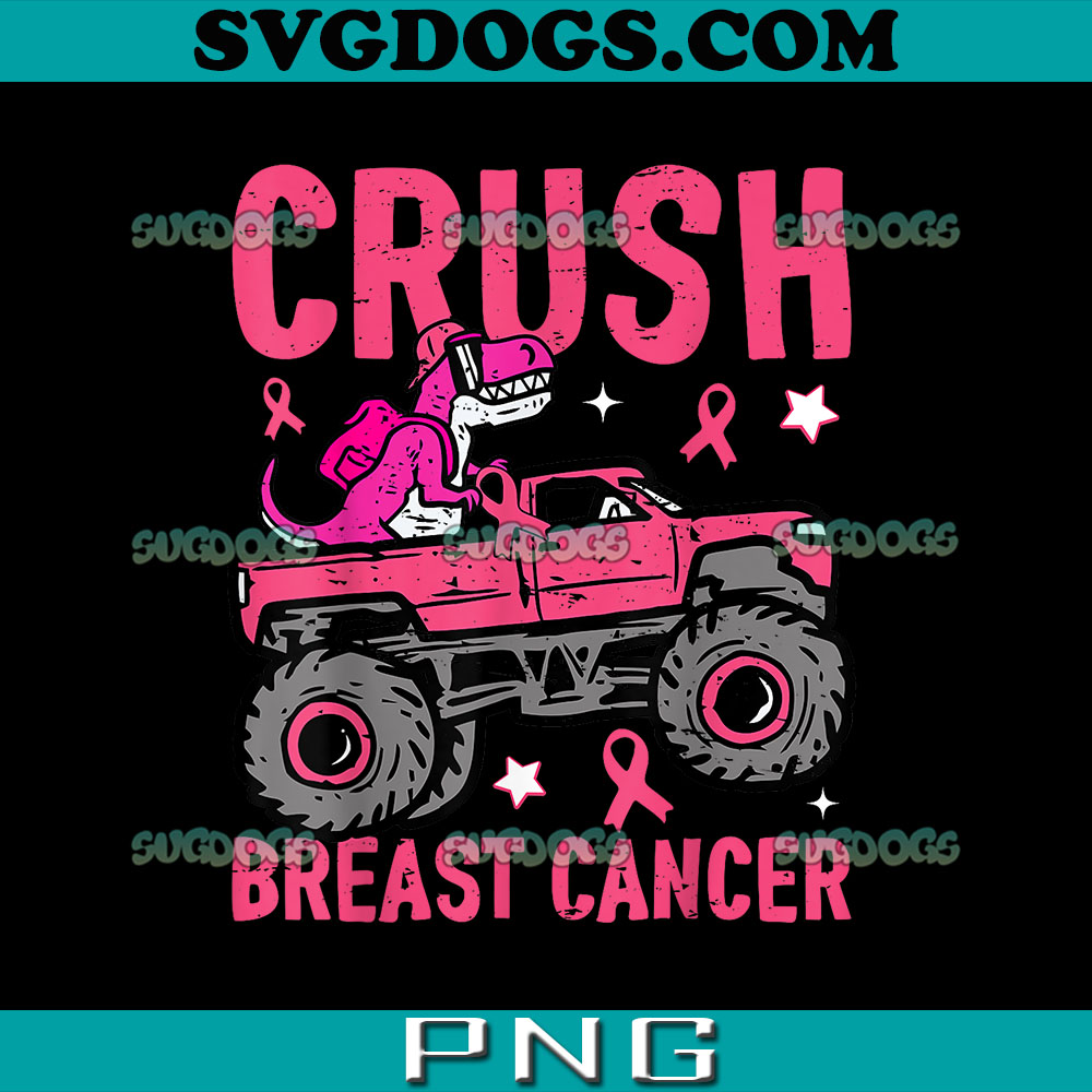 Crush Breast Cancer PNG, Awareness Monster Truck PNG