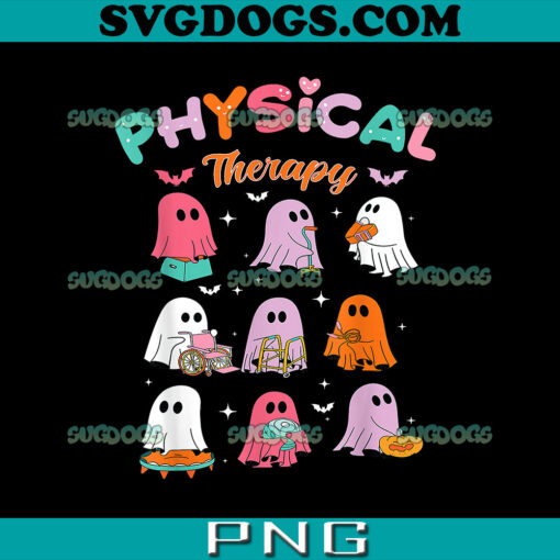 Cute Ghost Physical Therapy PNG, PT Physical Therapist Halloween PNG