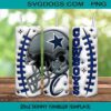 Cowboys 20oz Skinny Tumbler PNG, Dallas Cowboys Football Tumbler Template PNG File Digital Download