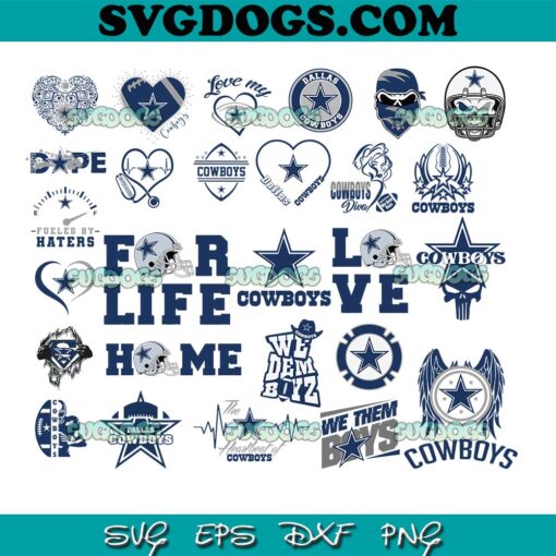 Dallas Cowboys Bundle SVG PNG, NFL Dallas Cowboys SVG, NFL Football Team SVG PNG EPS DXF