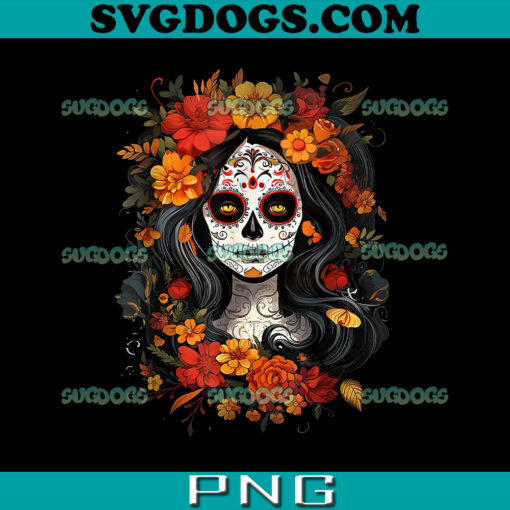 De Los Muertos La Catrina Sugar Skull  PNG, Women Day Of The Dead PNG