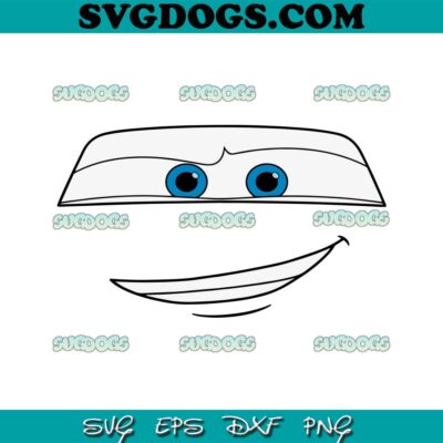 Lightning McQueen Big Face SVG