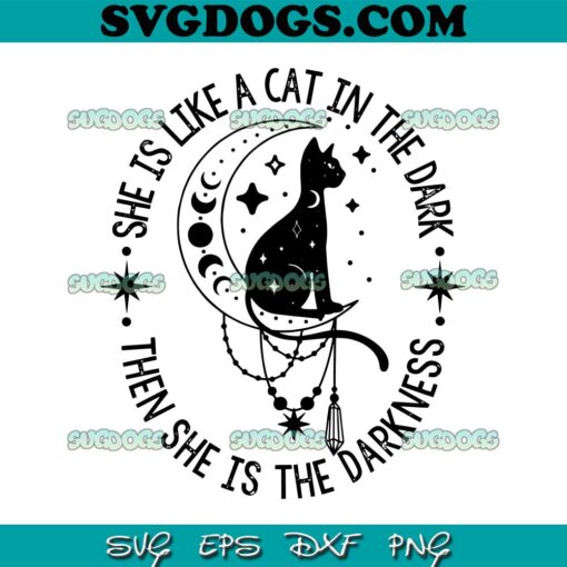 Fleetwood Mac Cat In The Dark Rhiannon Lyrics SVG, Halloween Cat SVG PNG EPS DXF