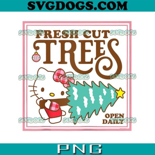 Fresh Cut Trees PNG, Hello Kitty Fresh Cut Christmas Trees PNG, Hello Kitty Christmas PNG