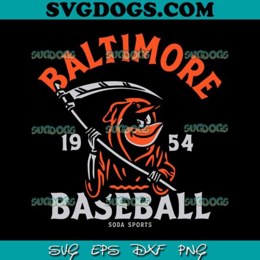 Baltimore Orioles Reaper SVG, Baltimore Orioles  MBL Sport SVG PNG EPS DXF