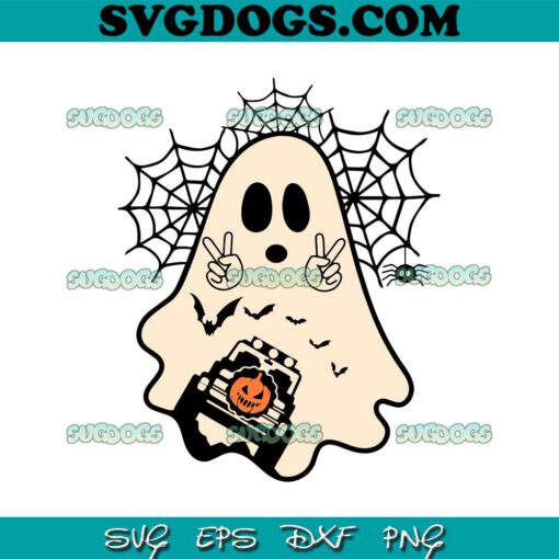 Ghost Off Road Car SVG, Funny Ghost 4×4 Design SVG, Retro Ghost OffRoad SVG, Halloween Off Road SVG PNG EPS DXF