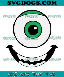 Green Eye Monster SVG PNG, Green Face Expression Halloween SVG, Green Monster Emoji SVG PNG EPS DXF