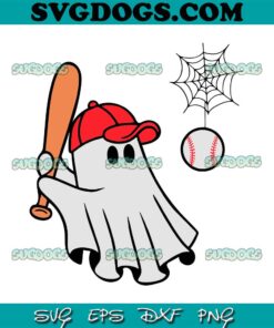 Halloween Baseball Ghost SVG, Baseball Halloween SVG PNG EPS DXF
