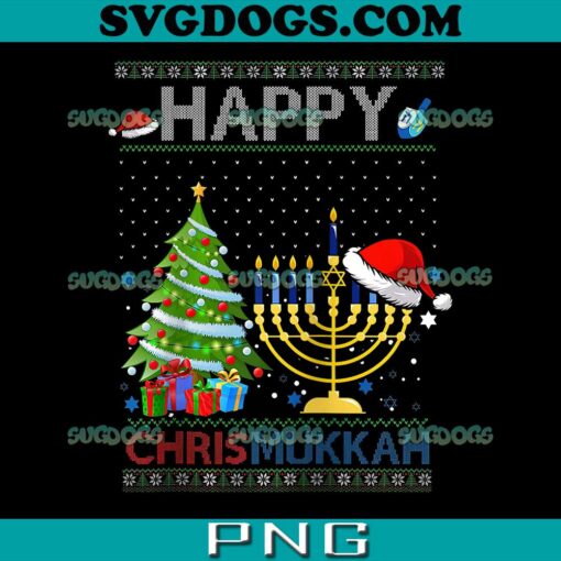 Happy Chrismukkah PNG, Christmas Hanukkah PNG, Chanukah 2022 Raglan Baseball PNG