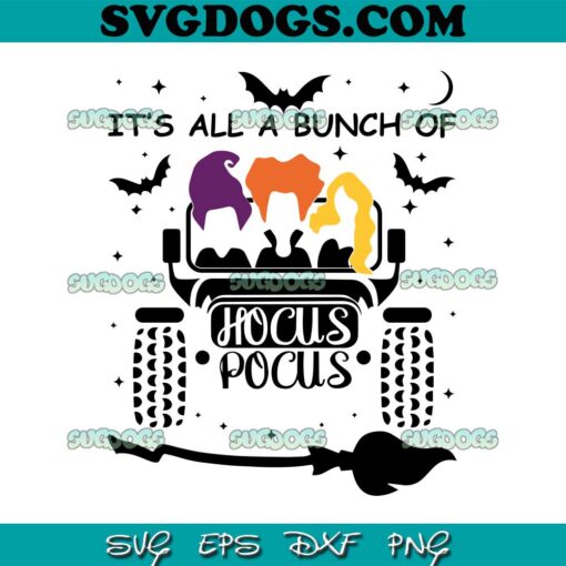 Hocus Pocus 4X4 Off Road Car SVG, Halloween Offroad SVG, Spooky Off Road SVG PNG EPS DXF