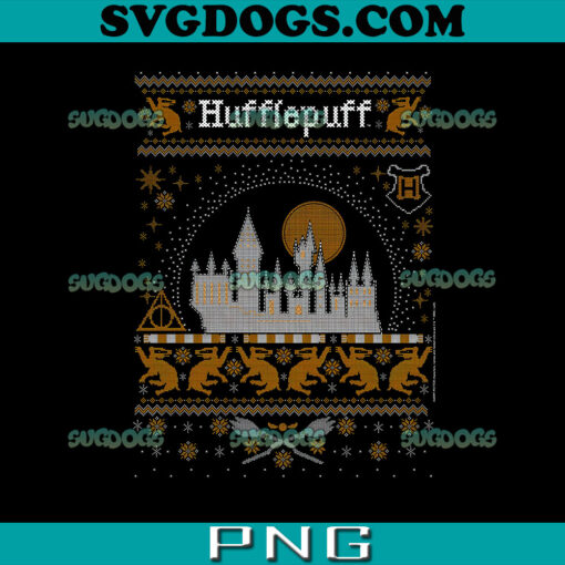 Hufflepuff Ugly Christmas PNG, Harry Potter Christmas PNG, Hufflepuff PNG
