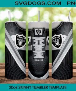 Las Vegas Raiders Shoes 20oz Skinny Tumbler PNG, Las Vegas Raiders Tumbler Sublimation Design PNG Download