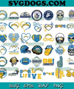 Los Angeles Chargers Bundle SVG PNG, Chargers Logo SVG, Football Team SVG PNG EPS DXF