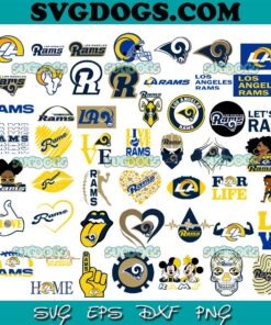 Los Angeles Rams Mega Bundle SVG PNG, NFL Football Teams SVG, Rams Logo SVG PNG EPS DXF