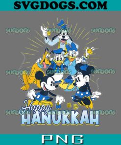 Mickey And Friends Happy Hanukkah Dreidel PNG, Disney Happy Hanukkah PNG, Happy Hanukkah PNG