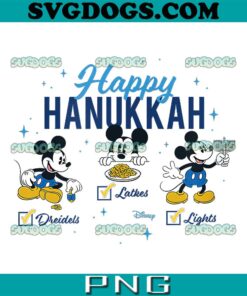 Mickey Happy Hanukkah PNG, Happy Hanukkah PNG, Jewish Holiday PNG