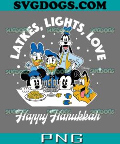 Mickey Minnie Donald Goofy Pluto Happy Hanukkah PNG, Happy Hanukkah PNG, Disney Hanukkah PNG