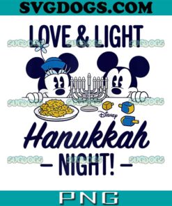 Mickey Minnie Love And Light Hanukkah Night PNG, Raglan Baseball PNG, Disney Hanukkah PNG