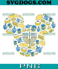 Mickey Mouse Icon Hanukkah Chanukah Dreidel Menorah PNG, Disney Hanukkah PNG, Happy Hanukkah PNG