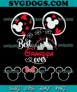 Minnie Mouse Best Grandpa Ever SVG, Grandpa Minnie SVG, Disney Grandpa SVG PNG EPS DXF