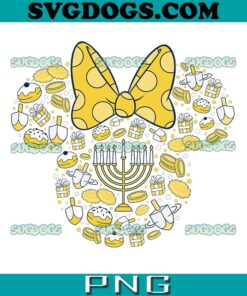 Minnie Mouse Hanukkah PNG, Holiday PNG, Disney Hanukkah PNG