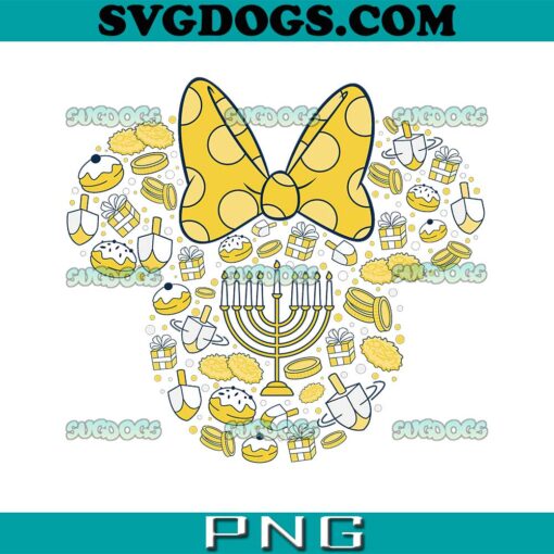 Minnie Mouse Hanukkah PNG, Holiday PNG, Disney Hanukkah PNG