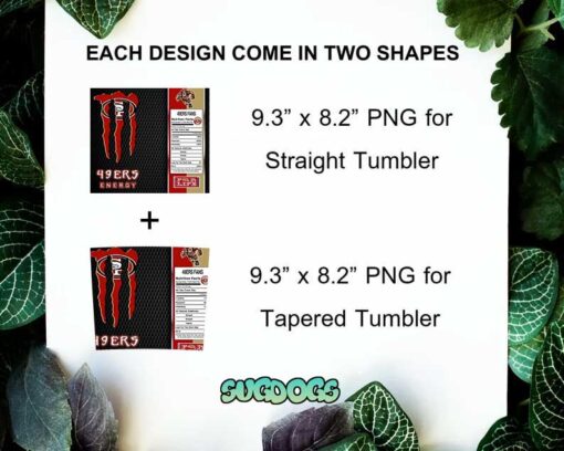 49ers Energy 20oz Skinny Tumbler PNG, San Francisco 49ers Mascot Tumbler Sublimation Design PNG Download