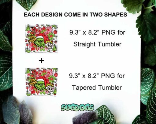 Grinch Friends Christmas 20oz Skinny Tumbler PNG, Grinchmas Tumbler Sublimation Design PNG Download