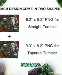 Philadelphia Eagles Mascot 3D 20oz Skinny Tumbler PNG, Las Vegas Raiders Tumbler Template PNG File Digital Download 1