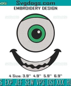 Monster Eye Monster Embroidery, Green Eye Monster Embroidery