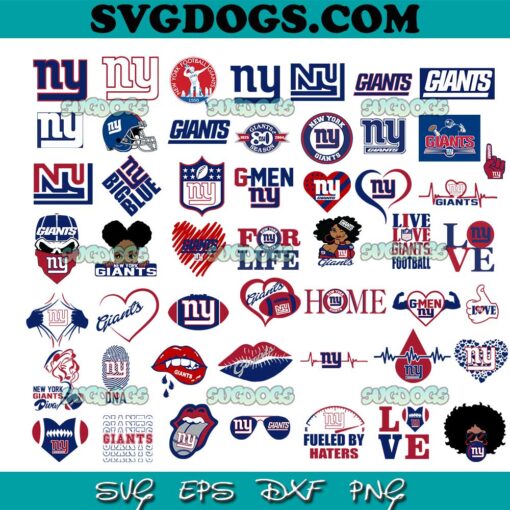 New York Giants Bundle SVG PNG, NFL Football Teams SVG, Giants Logo SVG PNG EPS DXF